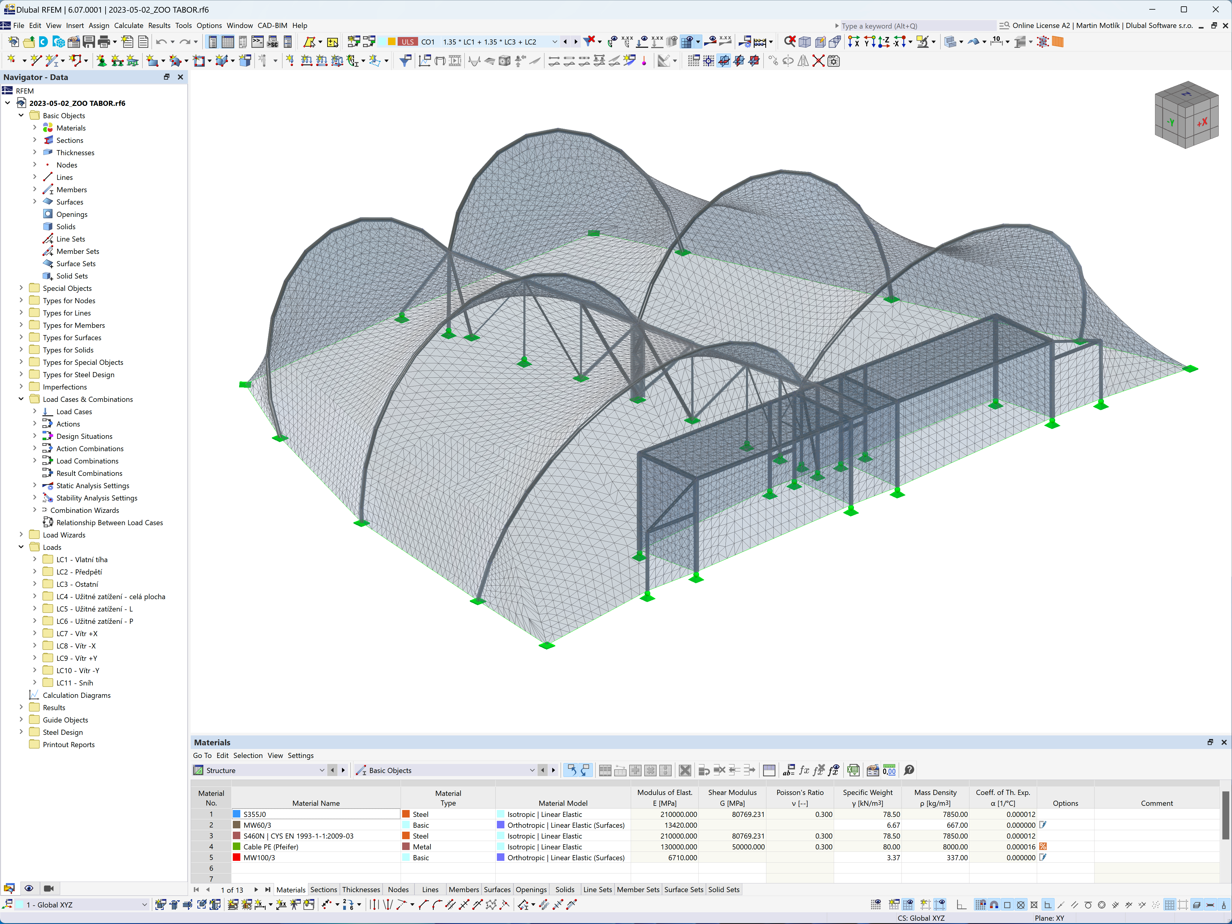 RFEM model pavilonu záchranného centra CITES v Zoo Tábor | © Carl Stahl & spol. s r.o.